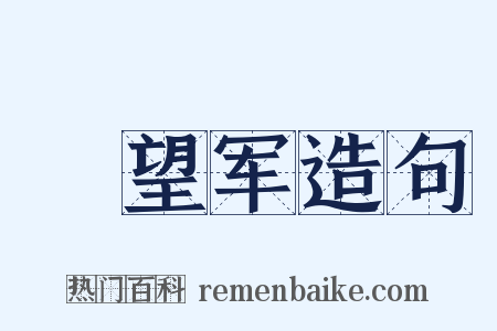 瞭望军造句是什么意思的图片